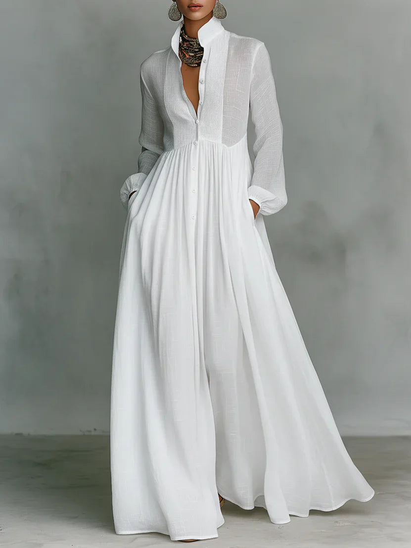 Alba™ | Vestido Largo Fluido de Elegancia Natural