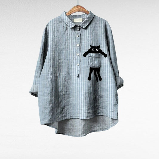 Blusa Azul Urbana