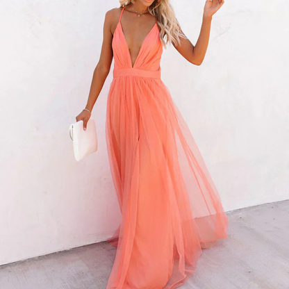 Vestido Luminoso Coral