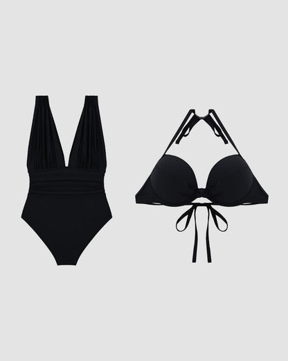Traje de baño completo con top de REGALO