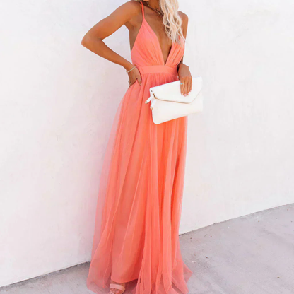 Vestido Luminoso Coral