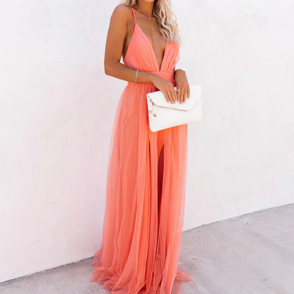Vestido Luminoso Coral