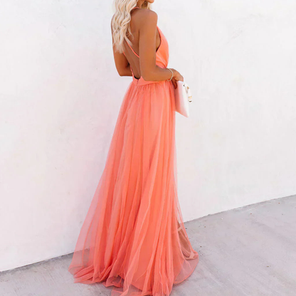 Vestido Luminoso Coral