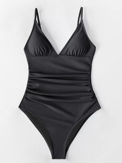 Traje de baño completo drapeado