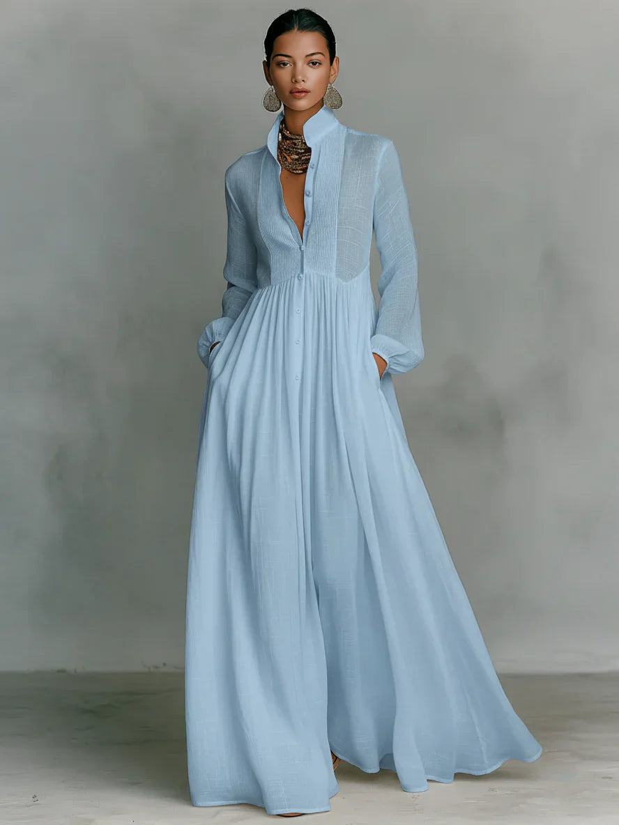 Alba™ | Vestido Largo Fluido de Elegancia Natural
