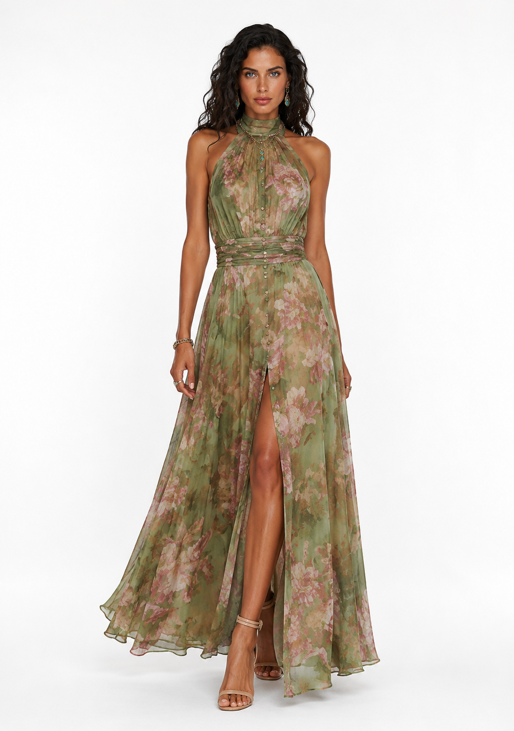 Vestido Floral Verde