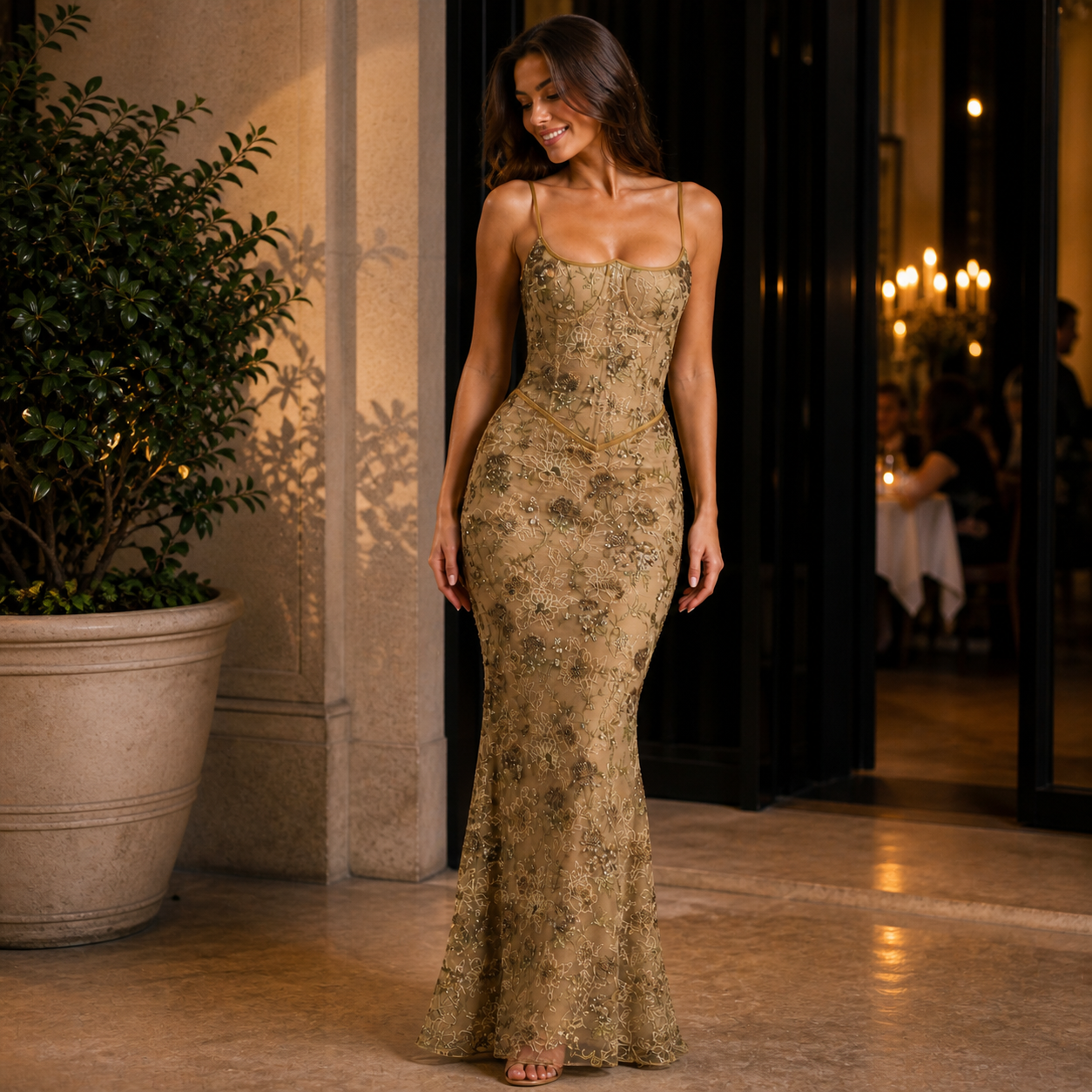 Sara – vestido sirena bordado