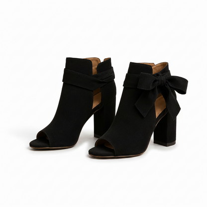 BACALAR — Botines de tacón con moño decorativo