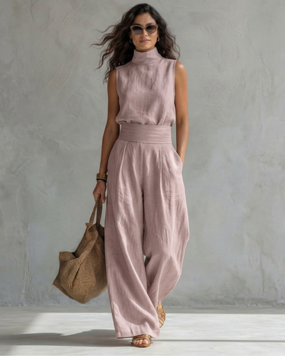 Conjunto Top y Pantalón Ancho Elegante