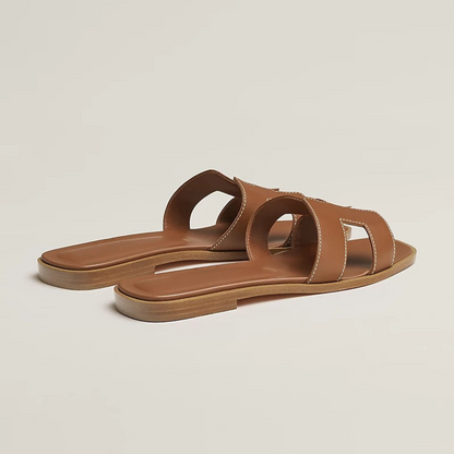 Sandalias planas estilo artesanal