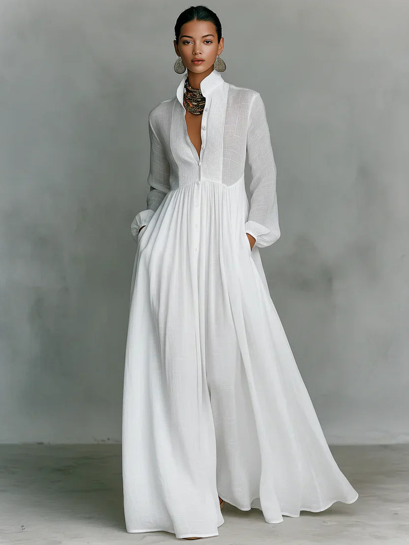 Alba™ | Vestido Largo Fluido de Elegancia Natural