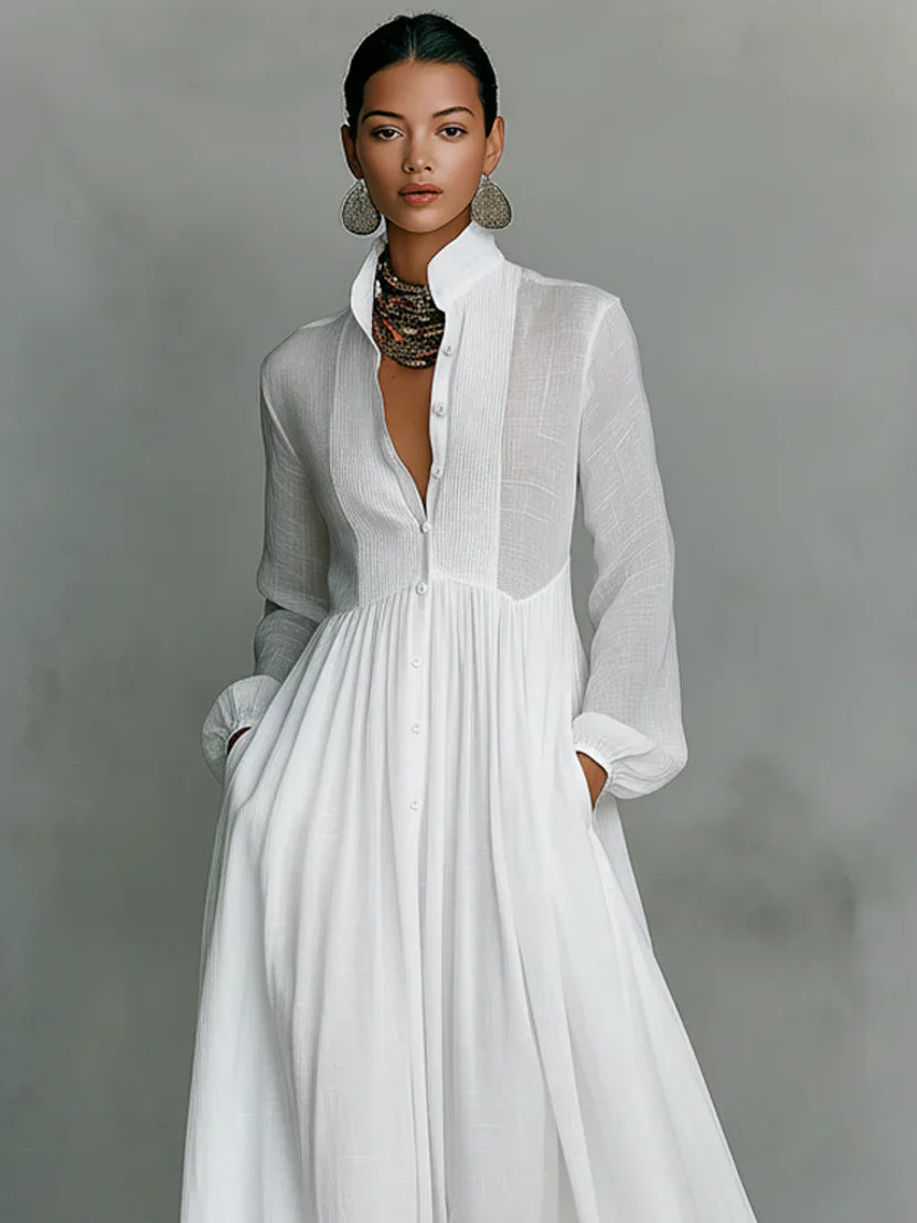 Alba™ | Vestido Largo Fluido de Elegancia Natural