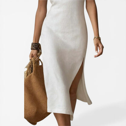 Vestido Midi Acanalado