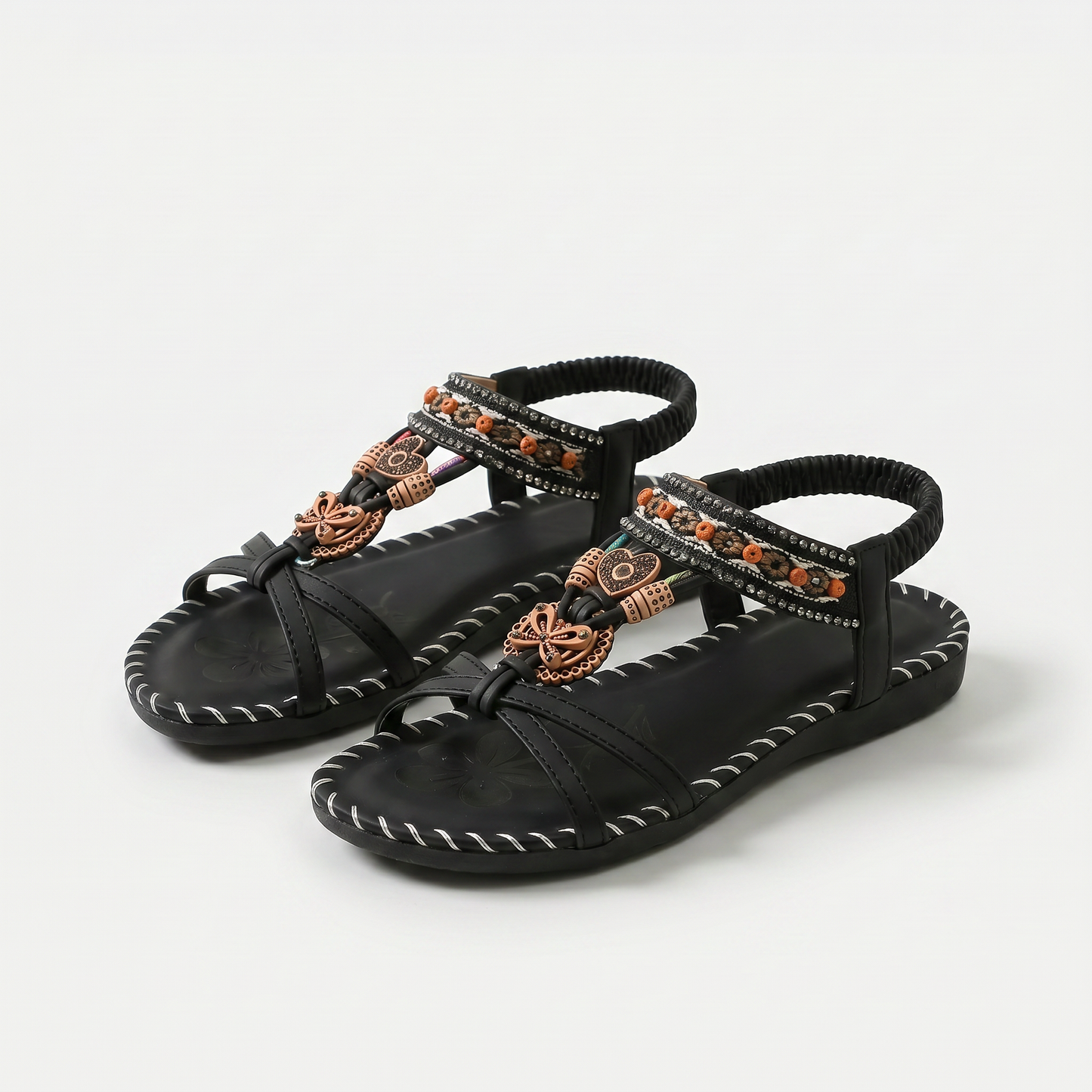 Sandalias con detalles artesanales