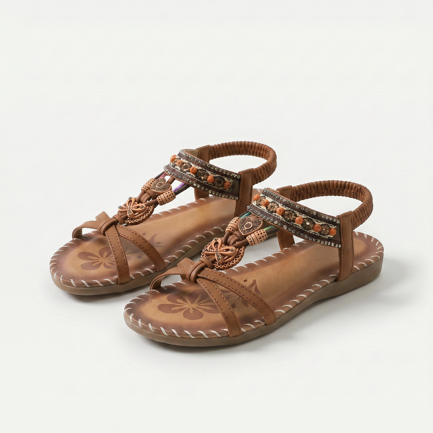 Sandalias con detalles artesanales