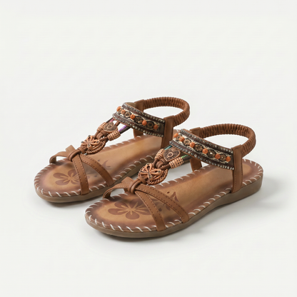 Sandalias con detalles artesanales