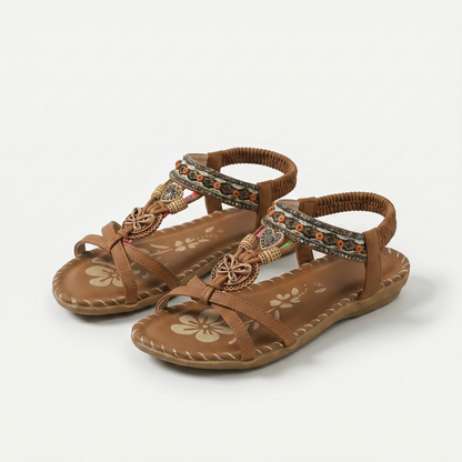 Sandalias con detalles artesanales